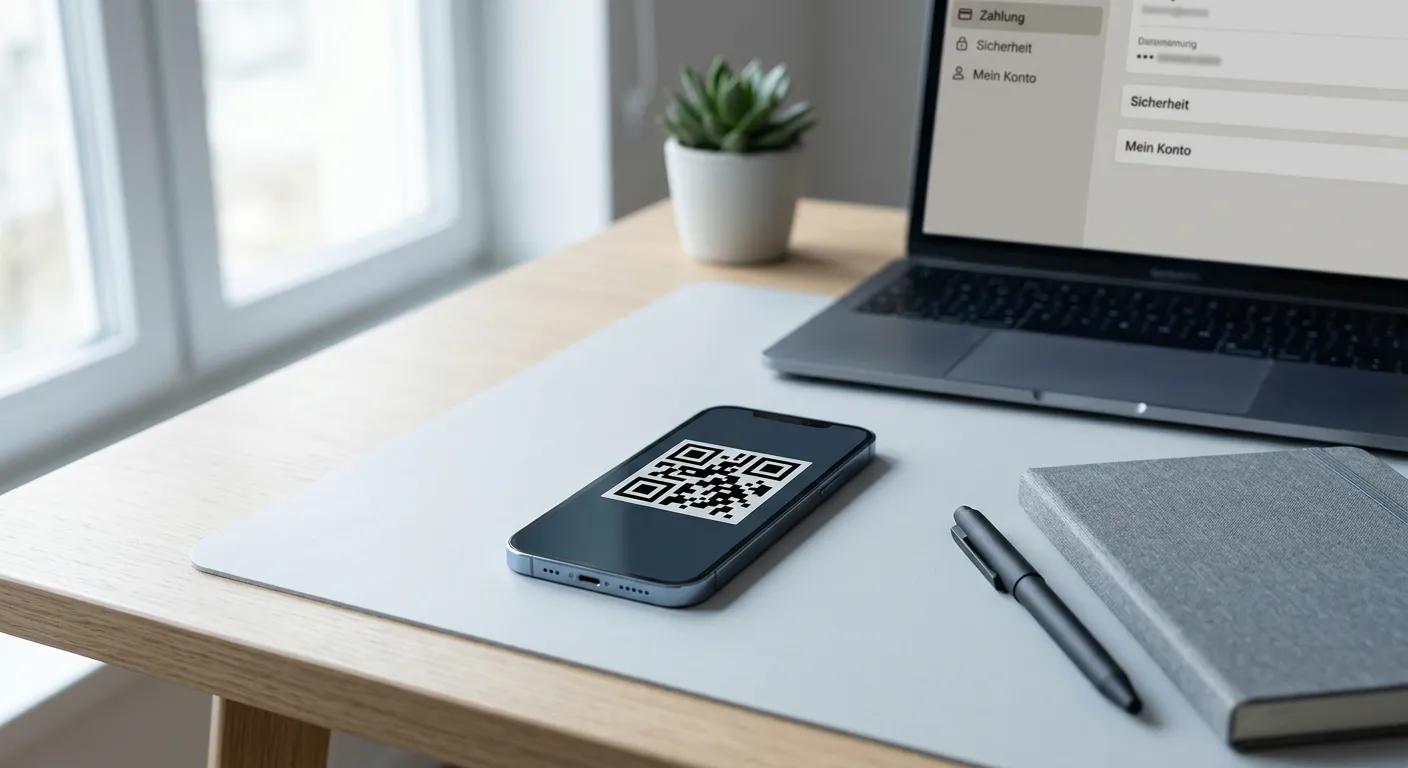 Smartphone mit QR-Code für anonyme Zahlungsmethoden beim Online-Wetten