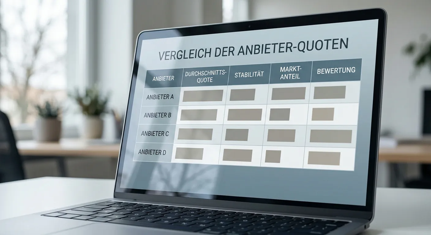 Anonymisierte Vergleichstabelle mit Quoten verschiedener Wettanbieter