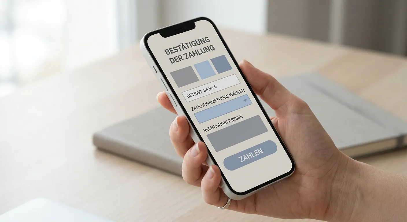 Smartphone mit abstraktem Zahlungsinterface für mobile Einzahlungen