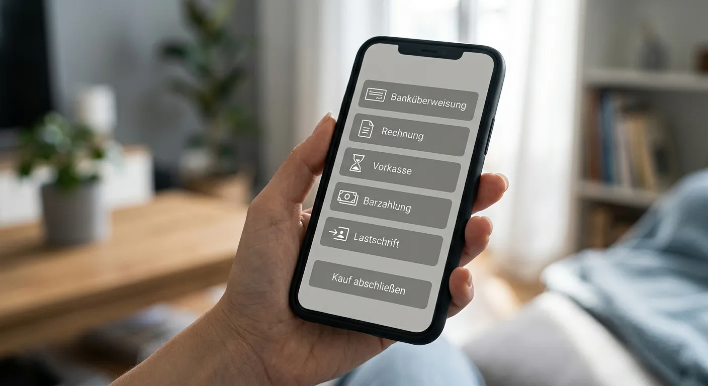 Smartphone mit abstraktem Zahlungsinterface für Online-Einzahlungen